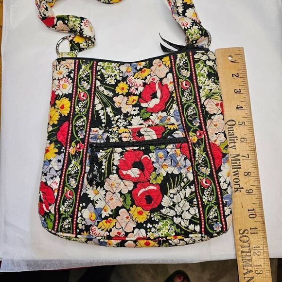 Vera Bradley Poppy Fields Quilted Fabric Crossbody Bag Floral RETIRED - Picture 11 of 12